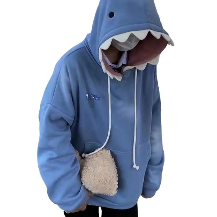 Casual Shark Patch Hoodie