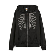 Gothic Rhinestone Hoodie