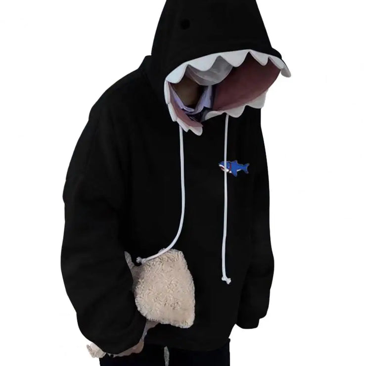 Casual Shark Patch Hoodie